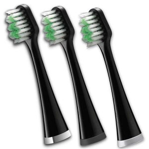 Waterpik™ Triple Sonic Replacement Brush Heads – Black – Black (STRB-3WB)